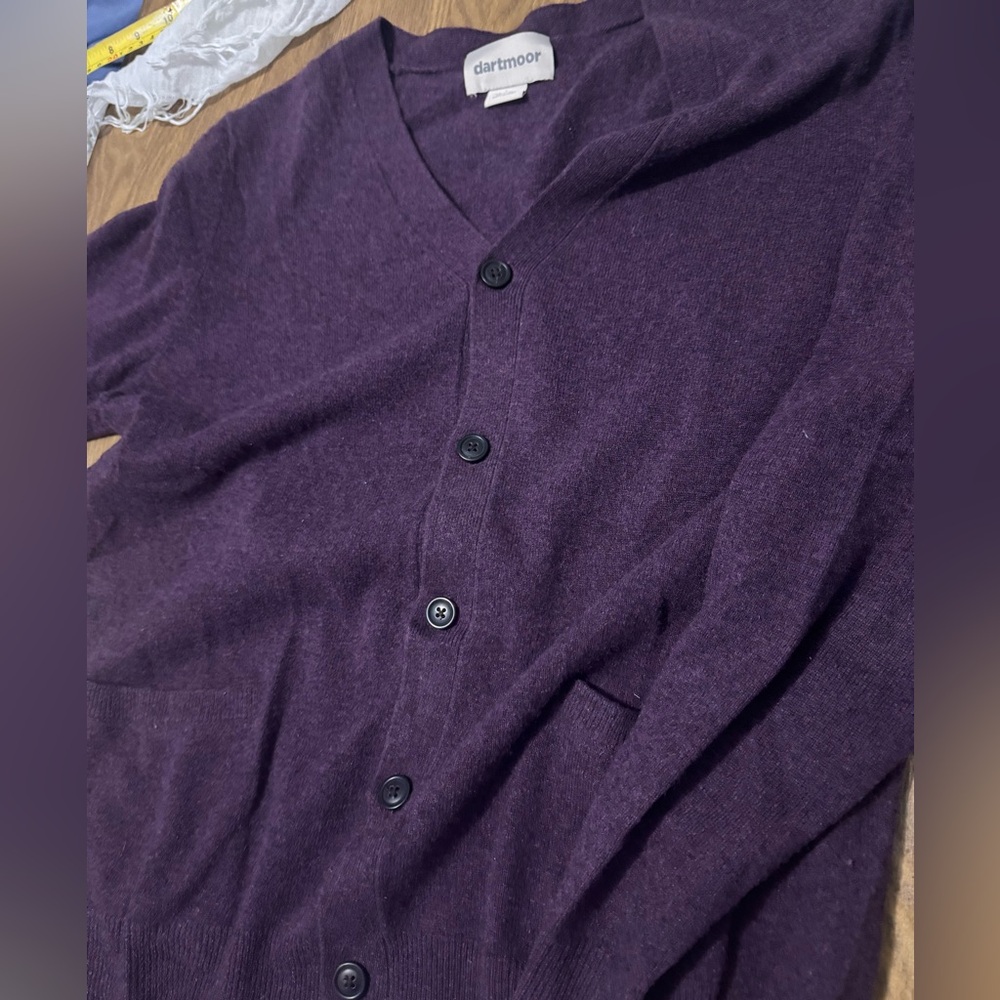 Dartmoor Men's Cashmere Dark Purple Sweater